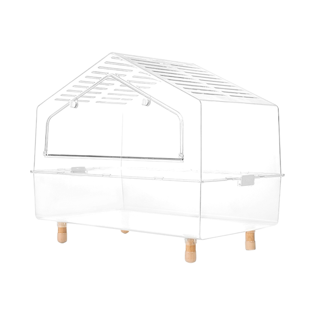 Mini and Moe Cottage Viewing Cage with a fully transparent design, providing a 360° panoramic view of your pet's activities.